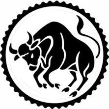 Boğa Burcu Tasarım Sticker 10 x 10 cm