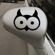Baykuş Kafası - Araç, Oto, Laptop, Duvar Uyumlu Sticker 20*15 cm