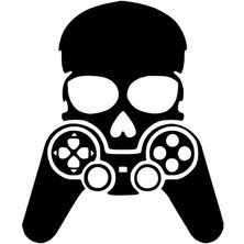 Oyuncu Kurukafa Oto Özel Yeni Sticker Siyah 30 x 36 cm