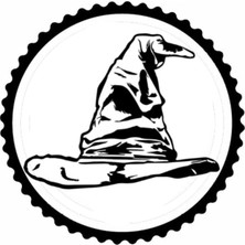 Cadı Külahı Tasarım Sticker 10 x 10 cm