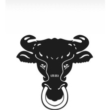 Boğa Başı Oto Motor Laptop Duvar Folyo Sticker 20X18 cm