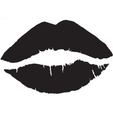 Kadın Dudağı Oto Motor Laptop Duvar Folyo Sticker (Tip 4) 20X14 cm