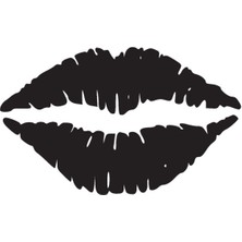 Kadın Dudağı Oto Motor Laptop Duvar Folyo Sticker (Tip 2) 15X9 cm