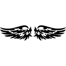 Kanat Sticker (Oto-Motor-Laptop-Duvar-Dekor) 20 x 4 cm