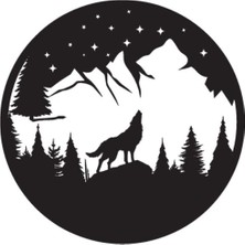 Kurt ve Doğa (Oto-Motor-Laptop-Duvar-Dekor) (Tip 1) 10 x 10 cm