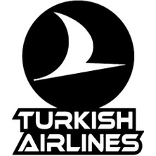 Turkısh Airlines Logo Sticker (Oto-Motor-Laptop-Duvar-Dekor) 10 x 11 cm