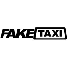 Fake Taxi Sticker Oto Motor Laptop Duvar Folyo Sticker 20X4 cm