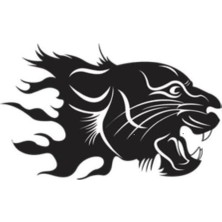 Kaplan Başı Sticker (Oto-Motor-Laptop-Duvar-Dekor) 11 x 7 cm