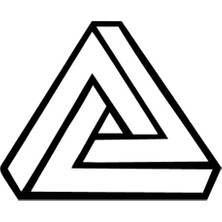 Pensore Üçgeni - Araç, Oto, Laptop, Duvar Uyumlu Sticker 10*8 cm