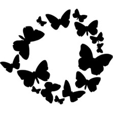 Kelebekler - Araç, Oto, Laptop, Duvar Uyumlu Sticker 10*9 cm