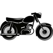 Klasik Motosikletler Model 4 Oto Özel Yeni Sticker 25 x 12 cm