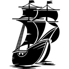 Yelkenli Gemi Temalı (Oto-Motor-Laptop-Duvar-Dekor) 10 x 14 cm