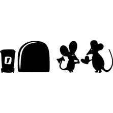 Fare Deliği -3 Sticker (Oto-Motor-Laptop-Duvar-Dekor) 20 x 4 cm