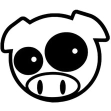 Rally Pig Sticker Oto Motor Laptop Duvar Folyo Sticker 20X16 cm