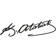 Atatürk Imza Sticker 17X5 cm 00016