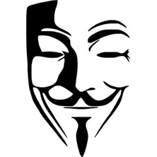 V For Vendetta Sticker Oto Motor Laptop Duvar Folyo Sticker 20 x 30 cm