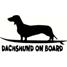 Xpetrana- Dachshund On Board Oto Arka Cam Sticker 20 x 11 cm