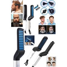 Serenity Haven Seyahat Için Uygun Erkekler Için Sakal ve Saç Düzleştirici Tarak, Elektronik Düzeltici