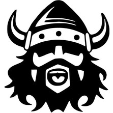 Viking Sticker Oto Motor Laptop Duvar Folyo Sticker 10 x 10 cm