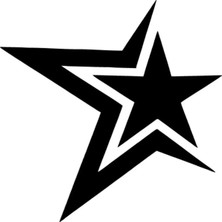 Yıldız Içinde Yıldız Sticker 10 x 10 cm