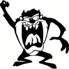 Deli Maymun Oto Arka Cam Yapışkan Arma 21 x 21 cm