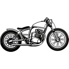 Klasik Motosikletler Oto Motor Laptop Duvar Folyo Sticker (Tip 10) 25X12 cm