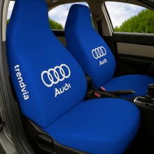 Audi Mavi Ön ve Arka Koltuk Kılıfı Takımı Penye Oto Kılıf Servis Tipi Uyumlu