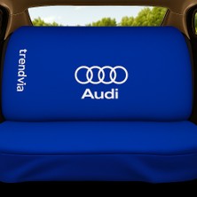 Audi Mavi Ön ve Arka Koltuk Kılıfı Takımı Penye Oto Kılıf Servis Tipi Uyumlu