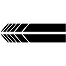 Yan Ayna Şerit Sticker (Oto-Motor-Laptop-Duvar-Dekor) 30 x 3 cm