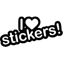 I Love Stickers - Araç, Oto, Laptop, Duvar Uyumlu Sticker 80*40 cm