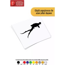 Tüplü Dalgıç Sticker Oto Motor Laptop Duvar Folyo Sticker 10 x 7 cm