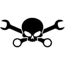 Tamirci Kuru Kafa Sticker (Oto-Motor-Laptop-Duvar-Dekor) 20 x 10 cm