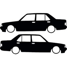 Otomobil Tasarım 15 Oto Cam Sticker 15 x 5 cm Sağ/sol 2 Adet