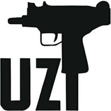 Uzi Sticker (Oto-Motor-Laptop-Duvar-Dekor) 10 x 10 cm