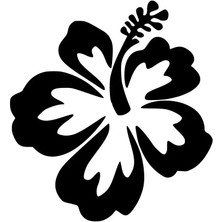 BYR002 Hibiscus Çiçeği Sticker Oto Motor Laptop Duvar Folyo Sticker 25X25 cm [efsngrck]