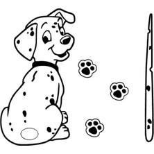 Dalmaçyalı Köpek Silecek Oto Özel Yeni Sticker Siyah 20 x 36 cm
