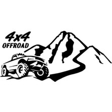 Off Road ve Dağlar Sticker 30 x 15 cm