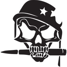 Asker Kurukafa Oto Sticker 30 x 30 cm