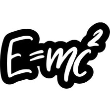 Emc2 Sticker Oto Motor Laptop Duvar Folyo Sticker 25 x 15 cm