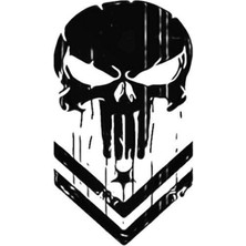 Punisher Sticker (Oto-Motor-Laptop-Duvar-Dekor) 30 x 20 cm