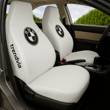 Bmw Beyaz Ön ve Arka Koltuk Kılıfı Takımı Penye Oto Kılıf Servis Tipi Uyumlu