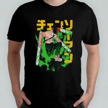 Chainsaw Man %100 Pamuklu Bisiklet Yaka T-Shirt Model - 7