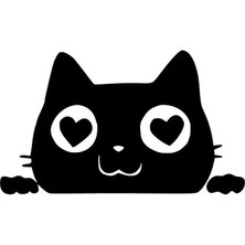 Bagajdan Bakan Kedi Sticker Oto Motor Laptop Duvar Folyo Sticker 40X24 cm