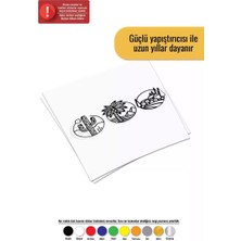 3lü Doğa Seti - Araç, Oto, Laptop, Duvar Uyumlu Sticker 15*4 cm