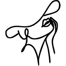 Çizgisel - Araç, Oto, Laptop, Duvar Uyumlu Sticker 20*24 cm