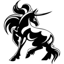 Unicorn (Oto-Motor-Laptop-Duvar-Dekor) 30 x 33 cm