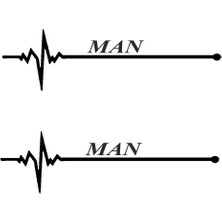 Nabız Ritm Oto Cam Sticker Man 30 x 8 cm