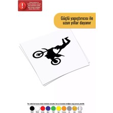 Motor Stunt Sticker Oto Motor Laptop Duvar Folyo Sticker 25 x 20 cm