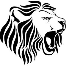 Aslan Kafası Oto Motor Laptop Duvar Folyo Sticker 10X9 cm Lcst [lcst]
