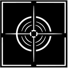 BYR002 Geometrik Hedef Sticker Oto Motor Laptop Duvar Folyo Sticker 15X15 cm [efsngrck]